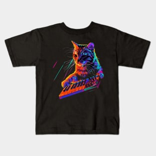 Cat DJ Scratch Kids T-Shirt